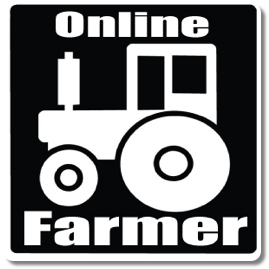 white FARM TRACTOR 