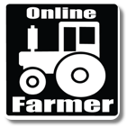 white FARM TRACTOR 