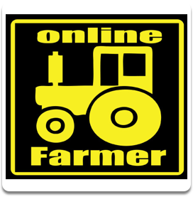 yellow tractor black shirt